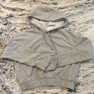 H&M Grey Cropped Hoodie